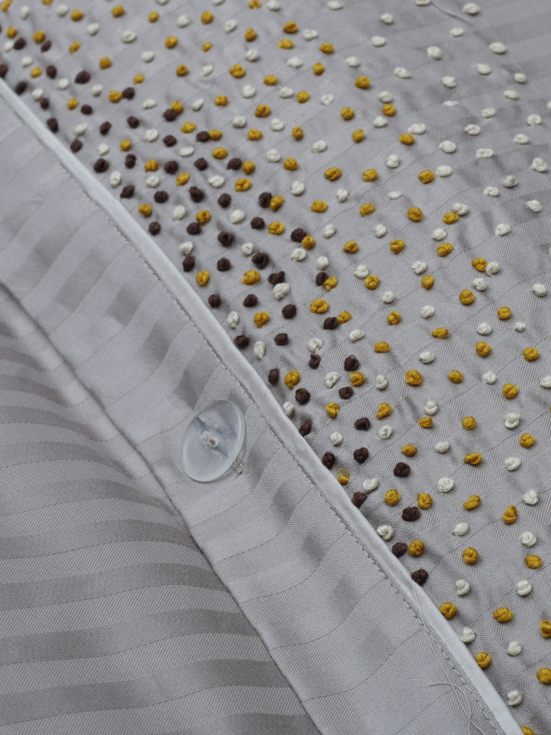 POINT SILK % 100 Pamuk Saten Çift Kişilik Nevresim Takımı / Bej